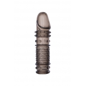 Дымчатая закрытая насадка ToyFa XLover с чешуйками и пупырышками - 13,5 см. - ToyFa - в Махачкале купить с доставкой