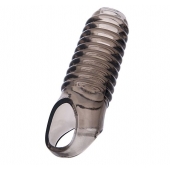 Дымчатая насадка с рёбрышками и подхватом мошонки ToyFa XLover - 12,5 см. - ToyFa - в Махачкале купить с доставкой