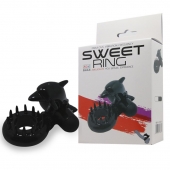 Чёрное эрекционное виброкольцо Sweet Ring с дельфинчиком - Baile - в Махачкале купить с доставкой
