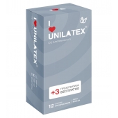 Презервативы с рёбрами Unilatex Ribbed - 12 шт. + 3 шт. в подарок - Unilatex - купить с доставкой в Махачкале