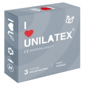 Презервативы с рёбрами Unilatex Ribbed - 3 шт. - Unilatex - купить с доставкой в Махачкале