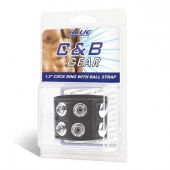 Ремень на член и мошонку 1.5  Cock Ring With Ball Strap - BlueLine - купить с доставкой в Махачкале