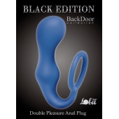 Синее эрекционное кольцо с анальной пробкой Double Pleasure Anal Plug - Lola Games - в Махачкале купить с доставкой