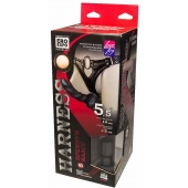 Пояс харнесс премиум класса WOMAN SIMPLEX(S) с 3 черными насадками - LOVETOY (А-Полимер) - купить с доставкой в Махачкале