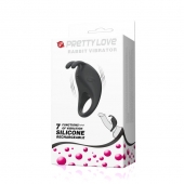 Чёрное эрекционное кольцо с вибрацией Rabbit Vibrator - Baile - в Махачкале купить с доставкой