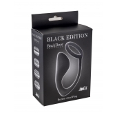 Чёрное эрекционное кольцо с анальной пробкой Button Anal Plug - Lola Games - в Махачкале купить с доставкой