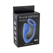 Синее эрекционное кольцо с анальной пробкой Button Anal Plug - Lola Games - в Махачкале купить с доставкой