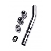 Металлический анальный душ с тремя насадками - ToyFa - купить с доставкой в Махачкале