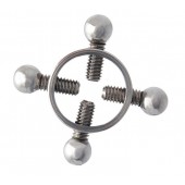 Серебристые зажимы для сосков на винтах - ToyFa - купить с доставкой в Махачкале