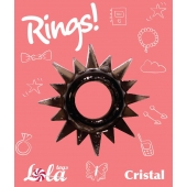 Чёрное эрекционное кольцо Rings Cristal - Lola Games - в Махачкале купить с доставкой
