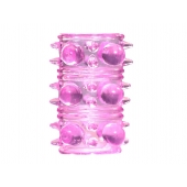 Розовая насадка на пенис Rings Armour - Lola Games - в Махачкале купить с доставкой