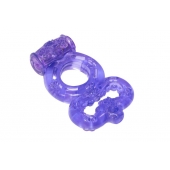 Фиолетовое эрекционное кольцо Rings Treadle с подхватом - Lola Games - в Махачкале купить с доставкой