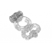 Прозрачное эрекционное кольцо Rings Treadle с подхватом - Lola Games - в Махачкале купить с доставкой