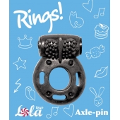 Черное эрекционное кольцо с вибрацией Rings Axle-pin - Lola Games - в Махачкале купить с доставкой