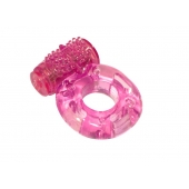 Розовое эрекционное кольцо с вибрацией Rings Axle-pin - Lola Games - в Махачкале купить с доставкой