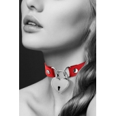 Красный чокер с замком в форме сердца - Bijoux Pour Toi - купить с доставкой в Махачкале