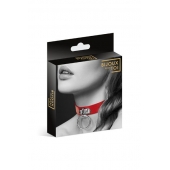 Красный узенький чокер с кольцом - Bijoux Pour Toi - купить с доставкой в Махачкале