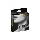 Чёрный чокер с кольцом в форме сердца - Bijoux Pour Toi - купить с доставкой в Махачкале