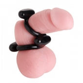Двойное эрекционное кольцо Dual Stretch To Fit Cock and Ball Ring - XR Brands - в Махачкале купить с доставкой
