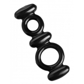 Двойное эрекционное кольцо Dual Stretch To Fit Cock and Ball Ring - XR Brands - в Махачкале купить с доставкой