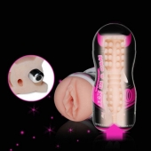 Мастурбатор-вагина Sex In A Can Vibra Vagina Tunnel - Lovetoy - в Махачкале купить с доставкой
