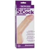 Насадка-реалистик для трусиков Vac-U-Lock 5  Realistic - 12,7 см. - Doc Johnson - купить с доставкой в Махачкале
