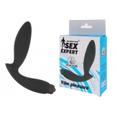 Чёрный вибростимулятор простаты Sex Expert Vibe Pleasure - Sex Expert - в Махачкале купить с доставкой