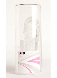 Прозрачная гелевая насадка с клиторальным отростком - 13 см. - Toyfa Basic - в Махачкале купить с доставкой