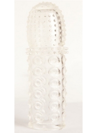 Прозрачная закрытая гелевая насадка - 13,5 см. - Toyfa Basic - в Махачкале купить с доставкой