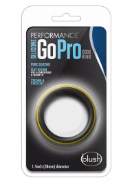 Черно-желтое силиконовое эрекционное кольцо Silicone Go Pro Cock Ring - Blush Novelties - в Махачкале купить с доставкой