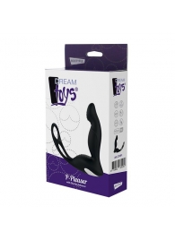 Черный вибромассажер простаты P-PLEASER W ERECTION ENHANCE - Dream Toys - в Махачкале купить с доставкой