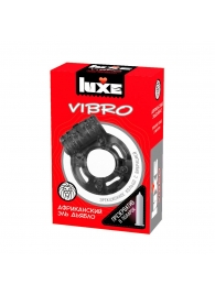 Чёрное эрекционное виброкольцо Luxe VIBRO  Африканский Эль Дьябло  + презерватив - Luxe - в Махачкале купить с доставкой