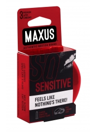 Ультратонкие презервативы в железном кейсе MAXUS Sensitive - 3 шт. - Maxus - купить с доставкой в Махачкале