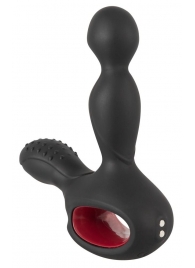 Черный вибромассажер простаты с нагревом и ротацией Prostate Plug - 14,5 см. - Orion - в Махачкале купить с доставкой