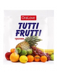 Пробник гель-смазки Tutti-frutti со вкусом тропических фруктов - 4 гр. - Биоритм - купить с доставкой в Махачкале