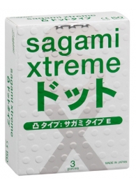 Презервативы Sagami Xtreme SUPER DOTS с точками - 3 шт. - Sagami - купить с доставкой в Махачкале