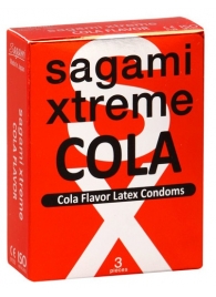 Ароматизированные презервативы Sagami Xtreme COLA - 3 шт. - Sagami - купить с доставкой в Махачкале