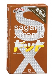 Презервативы Sagami Xtreme FEEL UP с точечной текстурой и линиями прилегания - 10 шт. - Sagami - купить с доставкой в Махачкале