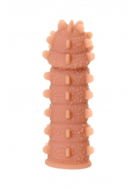 Телесная реалистичная насадка KOKOS Extreme Sleeve 04 с дополнительной стимуляцией - 12,7 см. - KOKOS - в Махачкале купить с доставкой