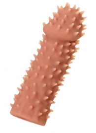 Телесная реалистичная насадка KOKOS Extreme Sleeve 07 с дополнительной стимуляцией - 12,7 см. - KOKOS - в Махачкале купить с доставкой