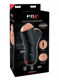 Мастурбатор в колбе с двумя тоннелями Double Penetration Vibrating Stroker - Pipedream - в Махачкале купить с доставкой