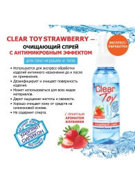 Очищающий спрей для игрушек CLEAR TOY Strawberry - 100 мл. - Биоритм - купить с доставкой в Махачкале