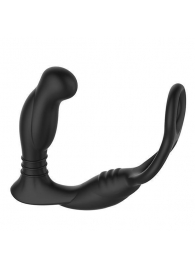 Черная анальная пробка NEXUS SIMUL8 с фиксацией на теле кольцами - Nexus Range - в Махачкале купить с доставкой