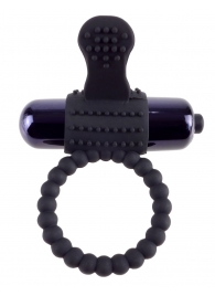 Черное эрекционное виброкольцо Vibrating Silicone Super Ring - Pipedream - в Махачкале купить с доставкой