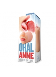 Телесный мастурбатор-ротик с язычком Oral Anne - Blush Novelties - в Махачкале купить с доставкой