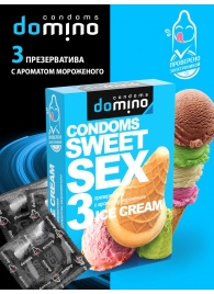 Презервативы для орального секса DOMINO Sweet Sex с ароматом мороженого - 3 шт. - Domino - купить с доставкой в Махачкале