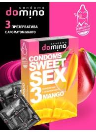 Презервативы для орального секса DOMINO Sweet Sex с ароматом манго - 3 шт. - Domino - купить с доставкой в Махачкале