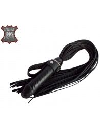Черная плеть  Ковбой  с ручкой-фаллосом - 55 см. - Sitabella - купить с доставкой в Махачкале