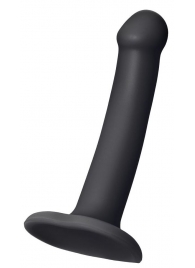 Черный фаллос на присоске Silicone Bendable Dildo S - 17 см. - Strap-on-me - купить с доставкой в Махачкале