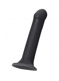 Черный фаллос на присоске Silicone Bendable Dildo L - 19 см. - Strap-on-me - купить с доставкой в Махачкале